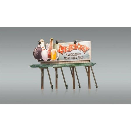 Woodland Scenics HO Scale Just Plug Land Bowling & Bar Billboard WOO5796